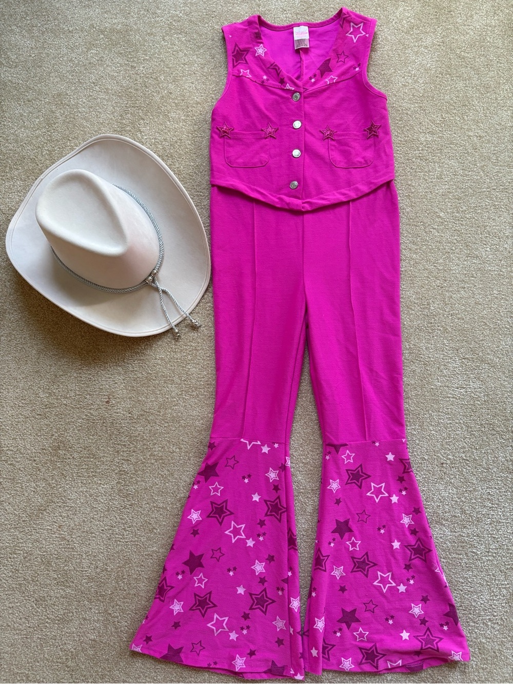 Barbie the Movie Western Cowboy Costume Halloween with Hat Size 8-10 (M)